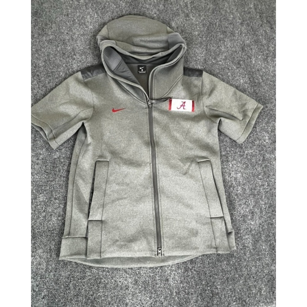 Nike On-Field Men's Alabama Crimson Tide Showout Short Sleeve Gray Hoodie Size M